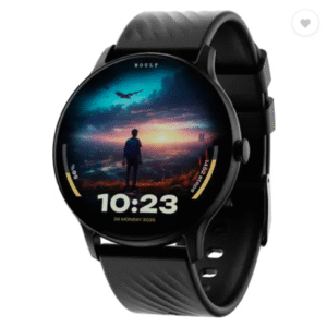 Boult Dire 1.38'' 2.5D Curved HD Display, 500Nits, 250+ Watch Faces, Health Track,IP67 Smartwatch  (Black Strap, Free Size)
